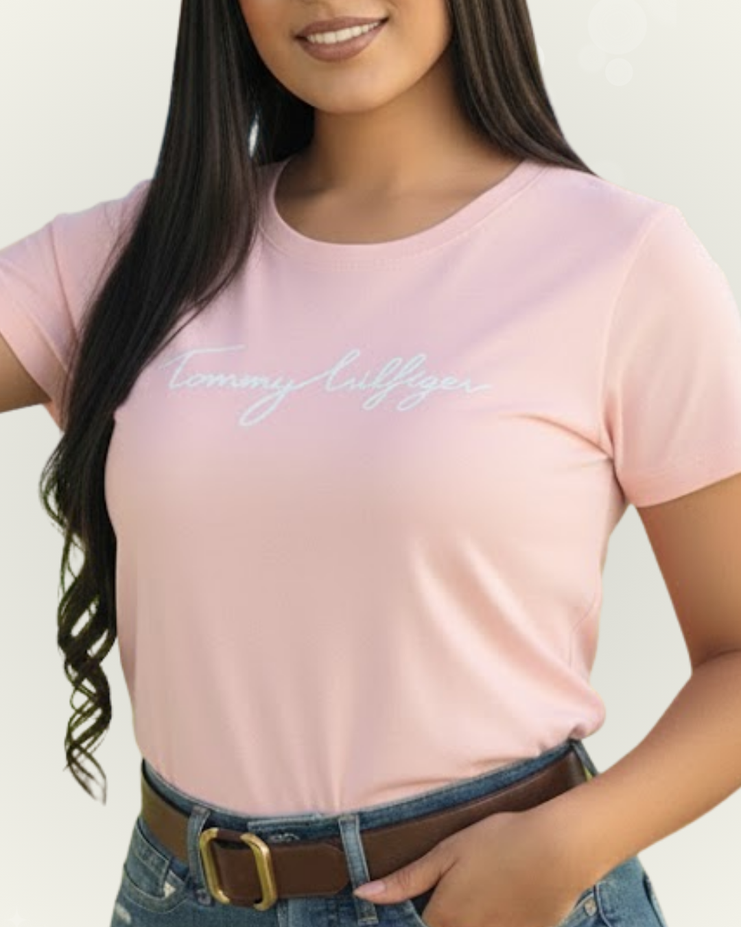 Blusa Tommy Hilfiger color rosado estampada