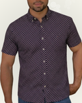 Camisa Tommy Hilfiger Slim Fit color azul puntos multicolor