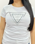 Blusa Guess color blanco estampada