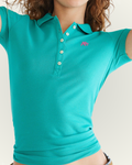 Polo Aeropostale Slim Fit color aguamarina