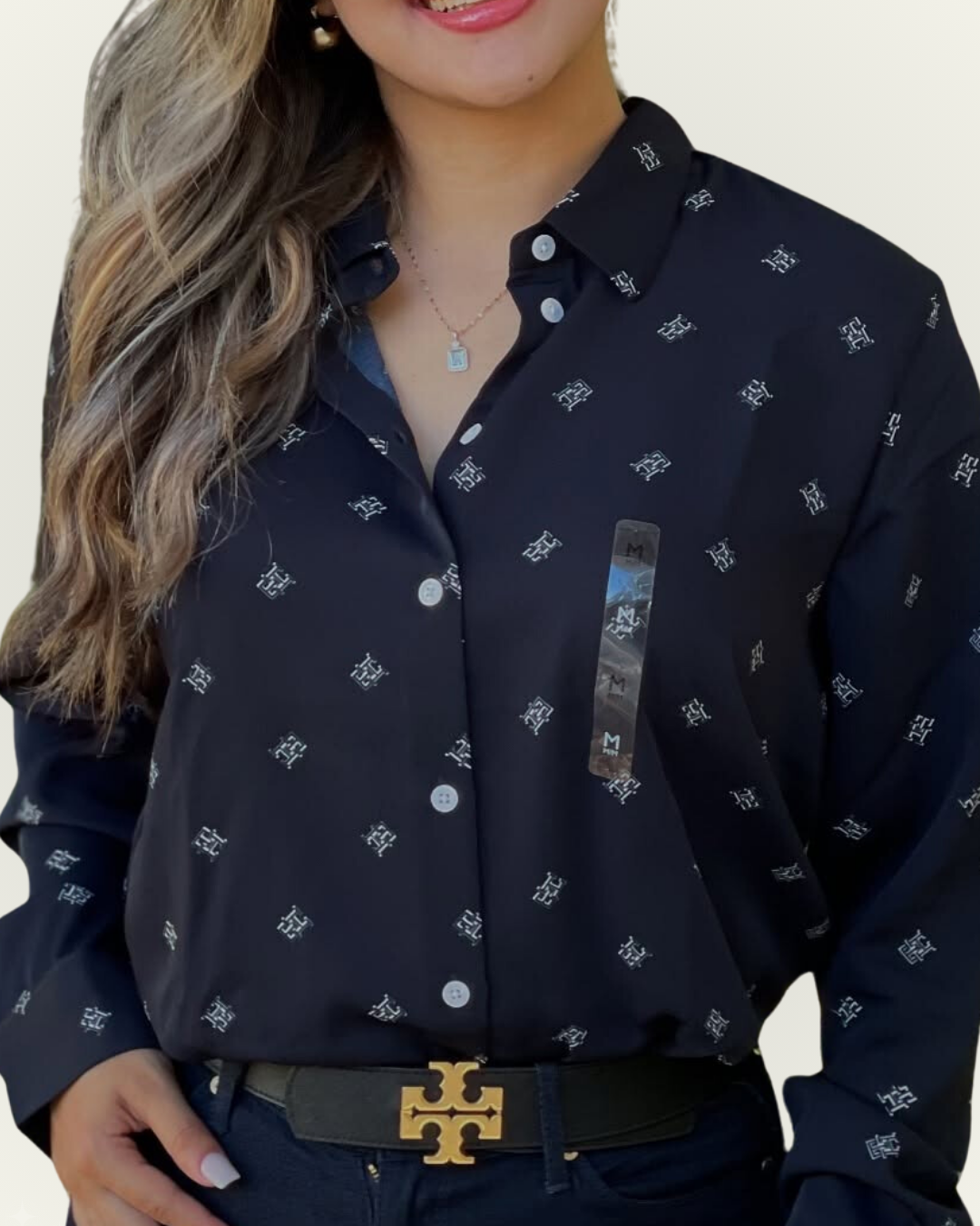 Camisera Tommy Hilfiger color azul estampada