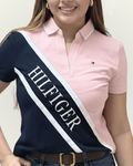 Polo Tommy Hilfiger color rasado y azul