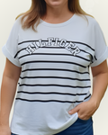 Blusa Tommy Hilfiger color blanco rayas azules