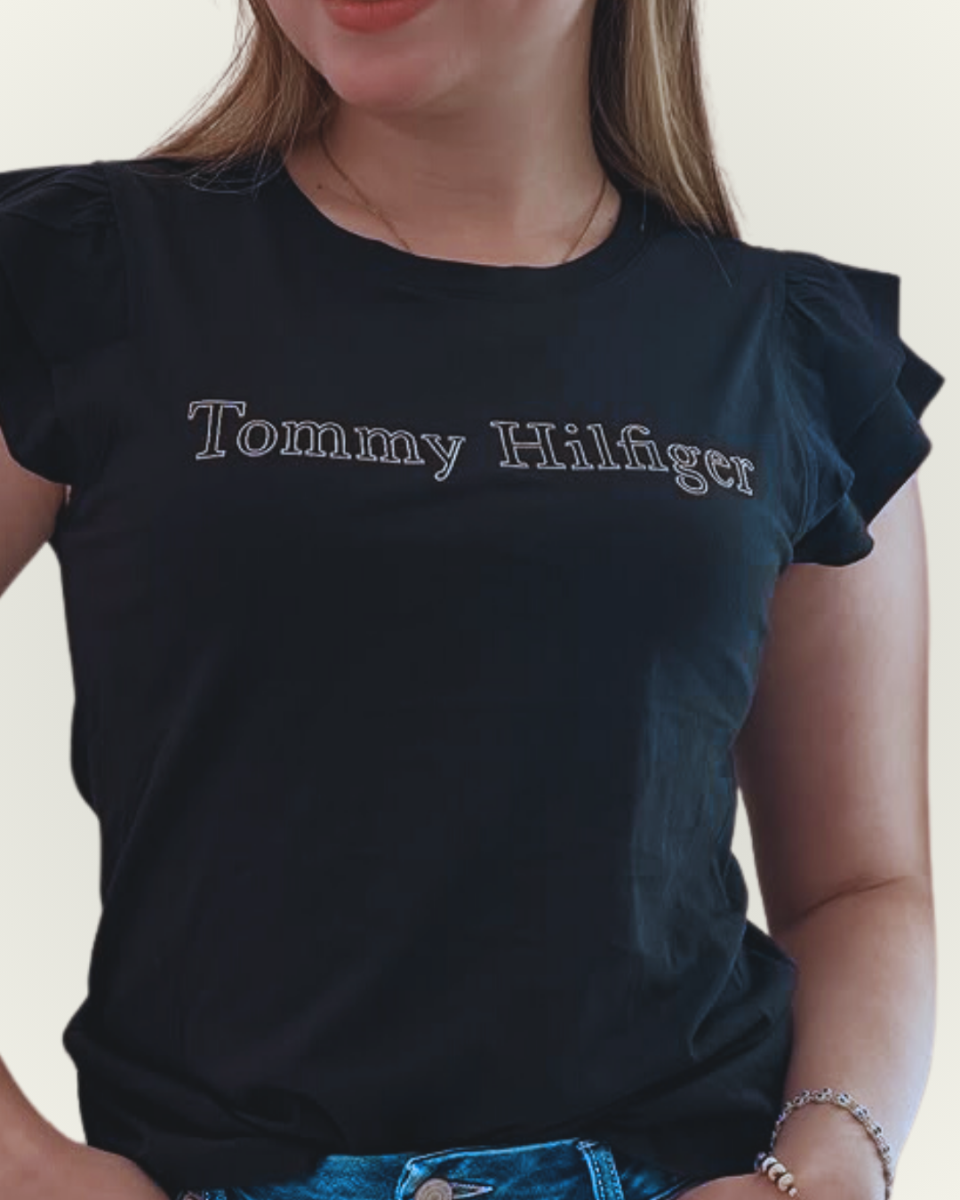Blusa Tommy Hilfiger color azul estampada