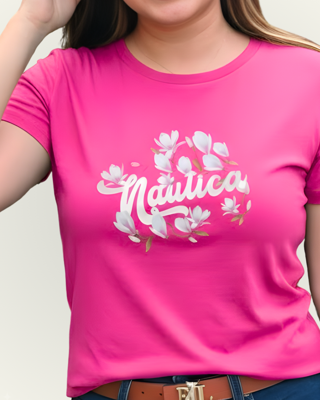 Blusa Náutica color fucsia estampado