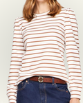 Suéter Tommy Hilfiger color blanco rayas café