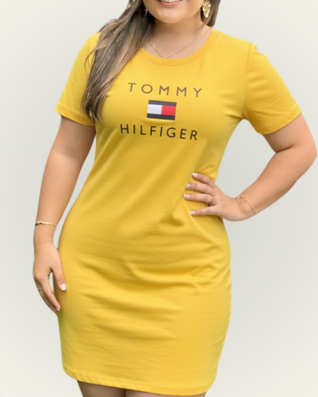 Vestido Tommy Hilfiger color amarillo