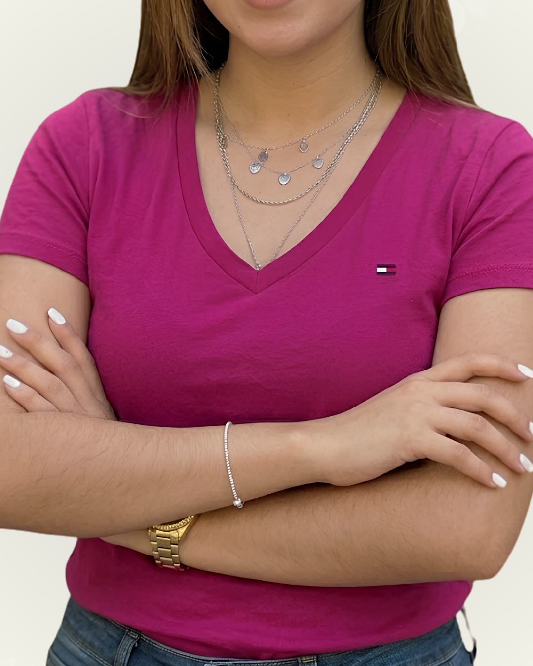 Blusa Tommy Hilfiger color fucsia
