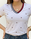 Blusa Tommy Hilfiger color blanco estampada