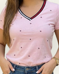 Blusa Tommy Hilfiger color rosado estampada