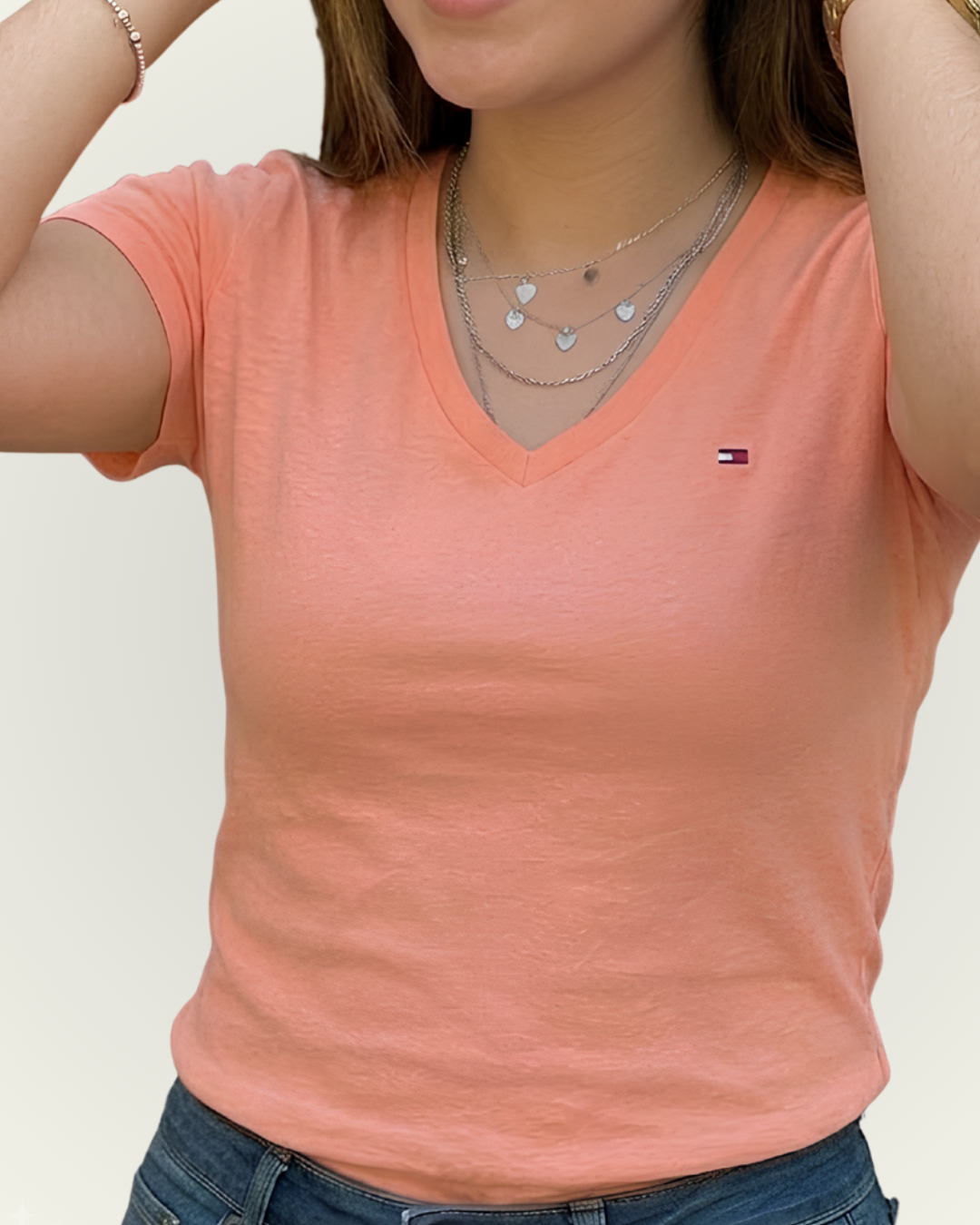 Blusa Tommy Hilfiger color coral