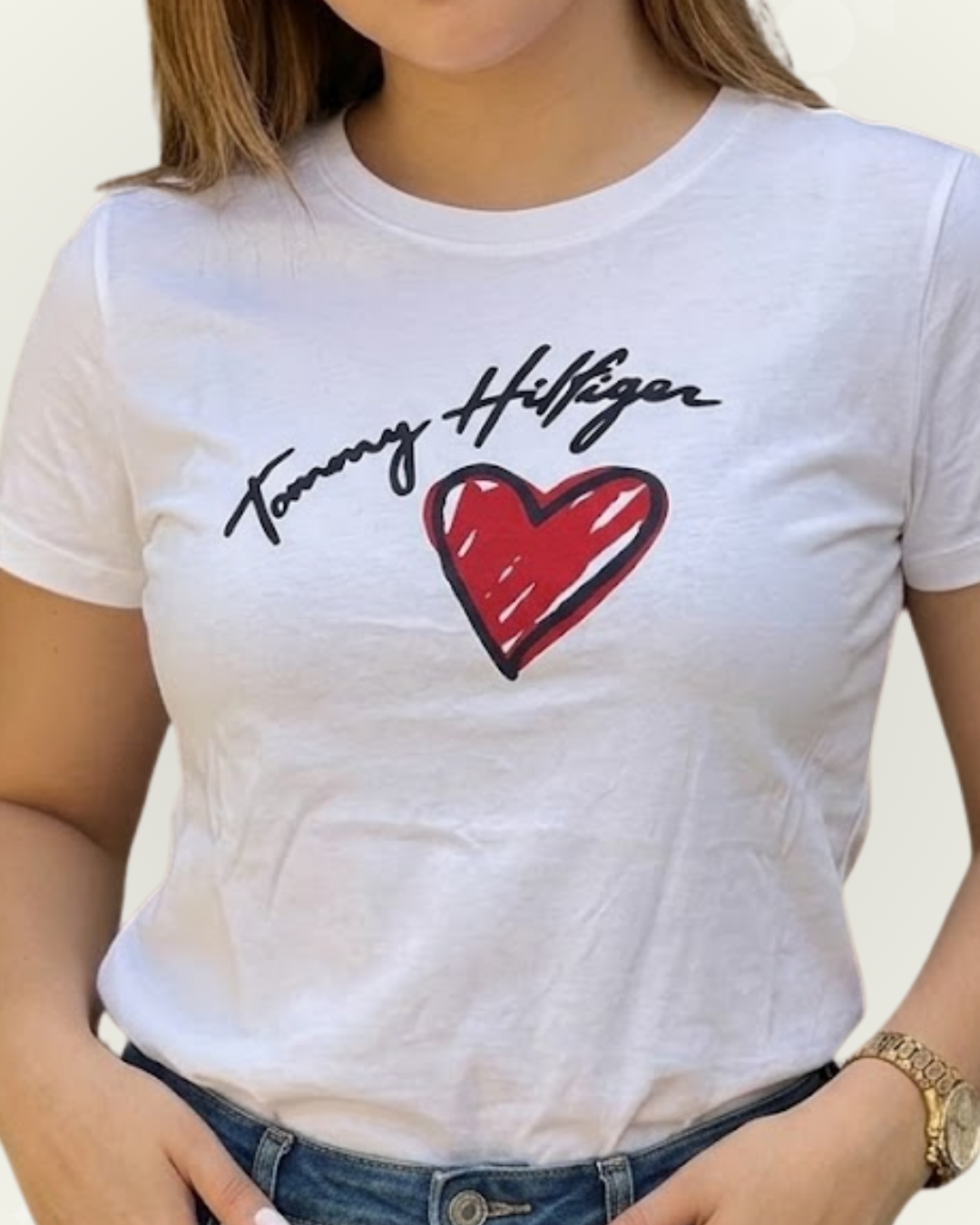 Blusa Tommy Hilfiger color blanco estampada